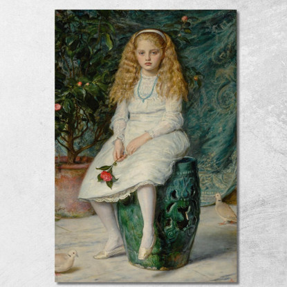 Nina Figlia Del Signor Frederick Lehmann Sir John Everett Millais jem19 quadro stampato su tela