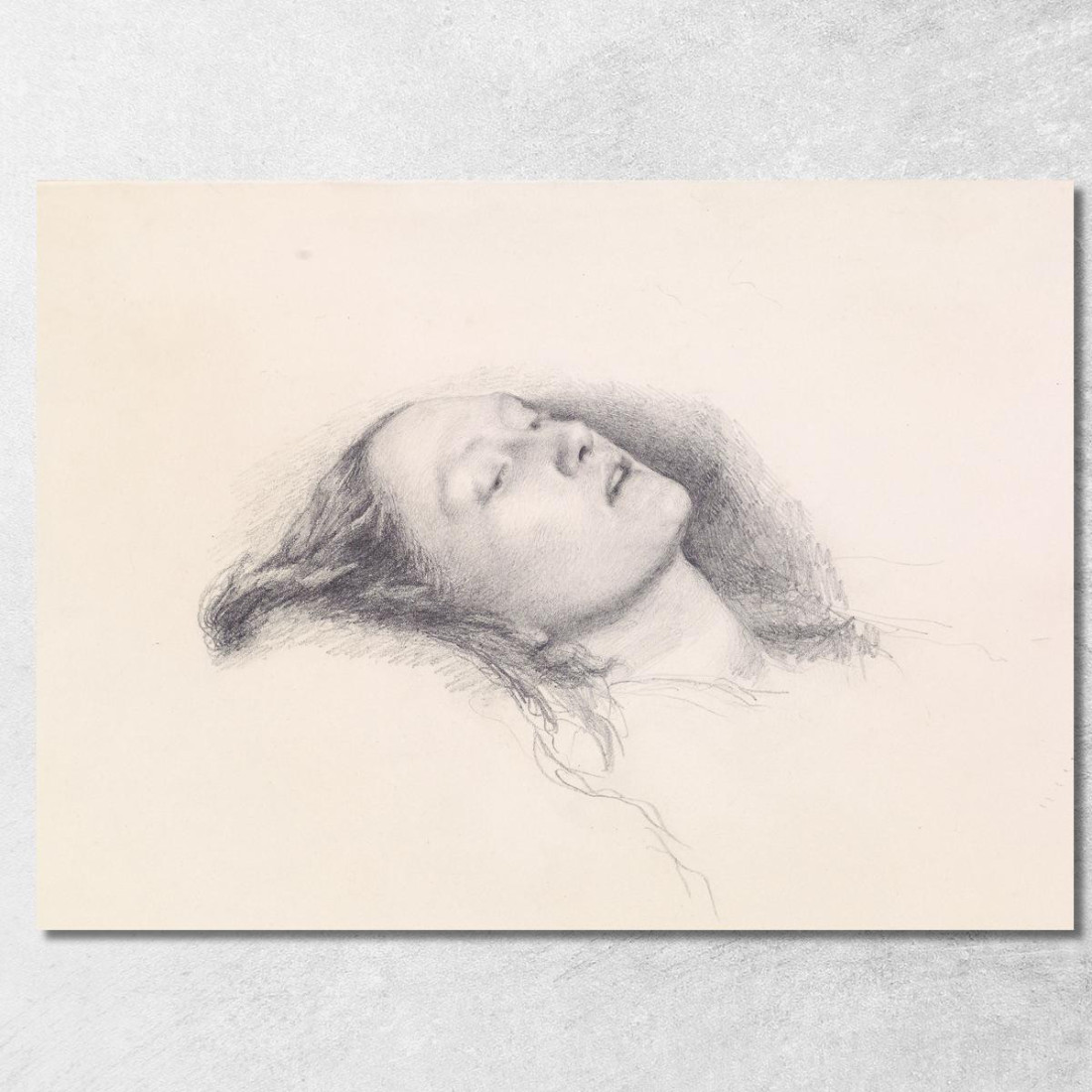 Ophelia – Studio Della Testa Sir John Everett Millais jem20 quadro stampato su tela Ophelia – Studio Della Testa Sir John Everett Millais jem20 quadro stampato su tela