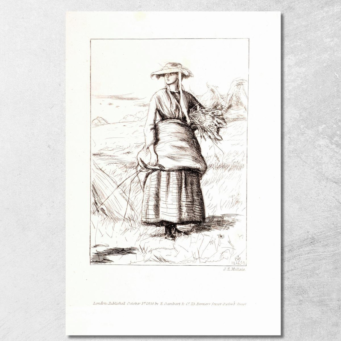 Passaggi Dalle Poesie Di Thomas Hood – Ruth Sir John Everett Millais jem21 quadro stampato su tela Passaggi Dalle Poesie Di Thomas Hood – Ruth Sir John Everett Millais jem21 quadro stampato su tela