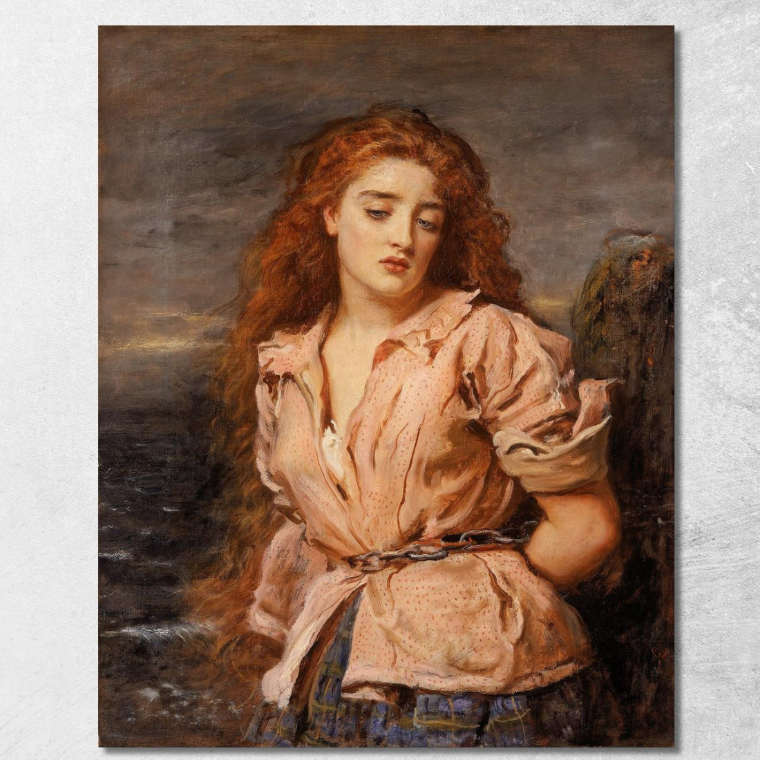 Il Martire Del Solway Sir John Everett Millais jem53 quadro stampato su tela Il Martire Del Solway Sir John Everett Millais jem53 quadro stampato su tela