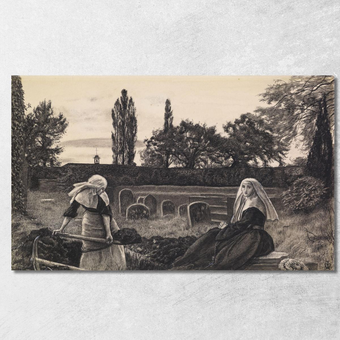 La Valle Del Riposo – Studio Finito Sir John Everett Millais jem59 quadro stampato su tela La Valle Del Riposo – Studio Finito Sir John Everett Millais jem59 quadro stampato su tela