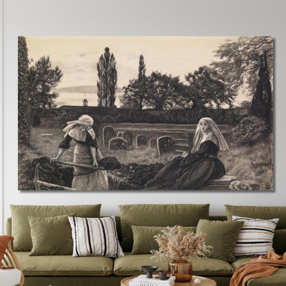 La Valle Del Riposo – Studio Finito Sir John Everett Millais jem59 quadro stampato su tela