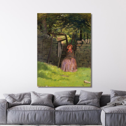 In Attesa Sir John Everett Millais jem61 quadro stampato su tela