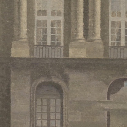 Piazza Amalienborg Copenaghen Vilhelm Hammershøi vhm3 quadro stampato su tela