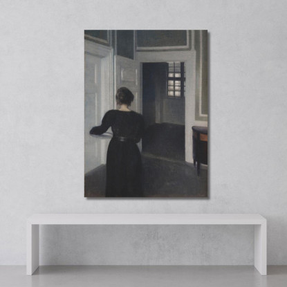 Ida In Un Interno Vilhelm Hammershøi vhm18 quadro stampato su tela