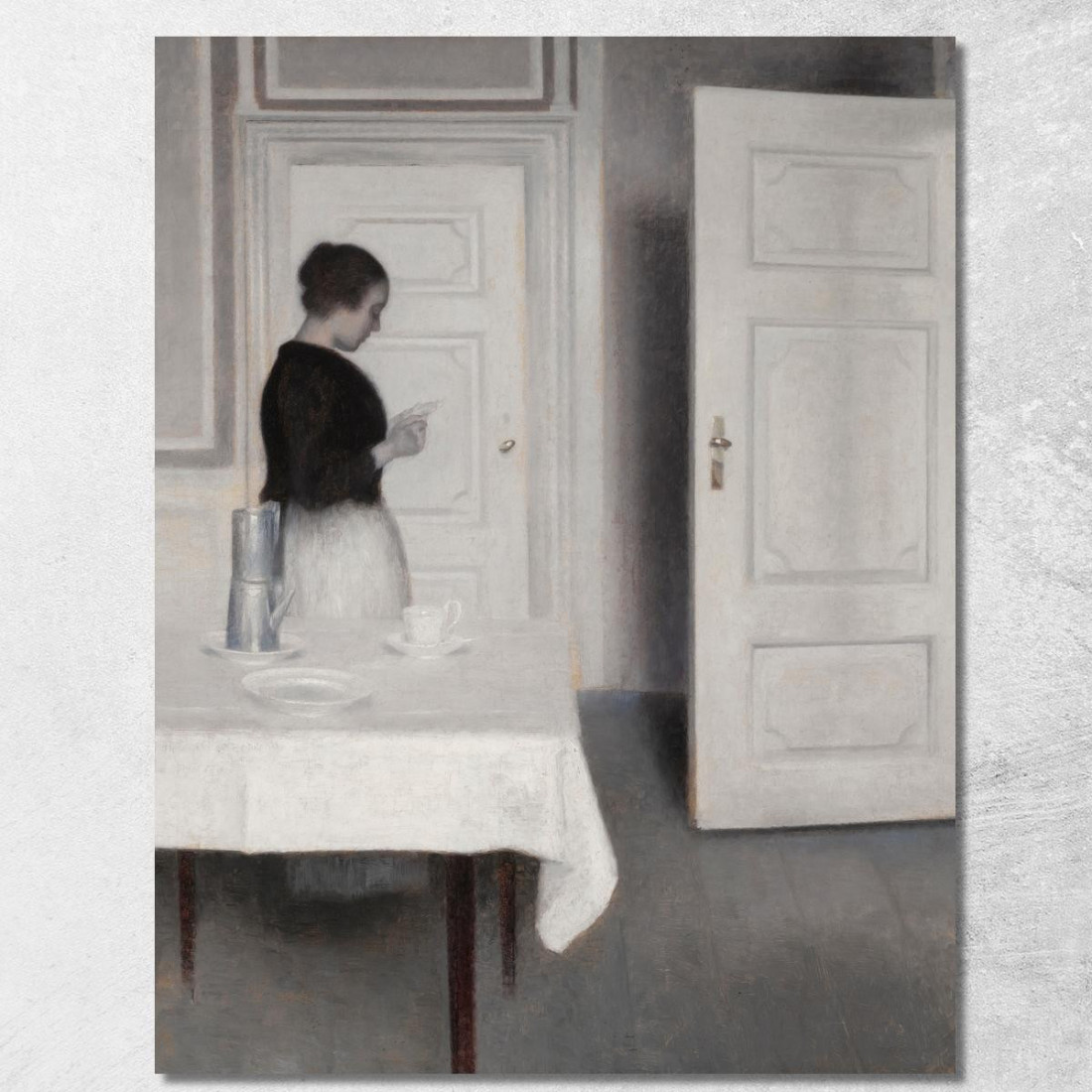 Ida Che Legge Una Lettera Vilhelm Hammershøi vhm21 quadro stampato su tela Ida Che Legge Una Lettera Vilhelm Hammershøi vhm21 quadro stampato su tela