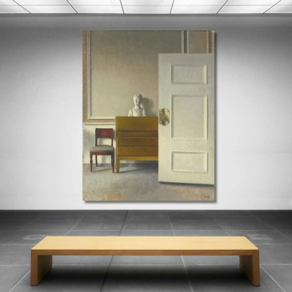 Interno Con Un Busto Vilhelm Hammershøi vhm24 quadro stampato su tela