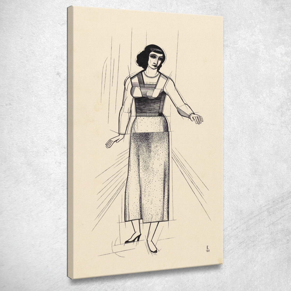 Figura Femminile Karl Wiener kwn194 quadro stampato su tela Figura Femminile Karl Wiener kwn194 quadro stampato su tela