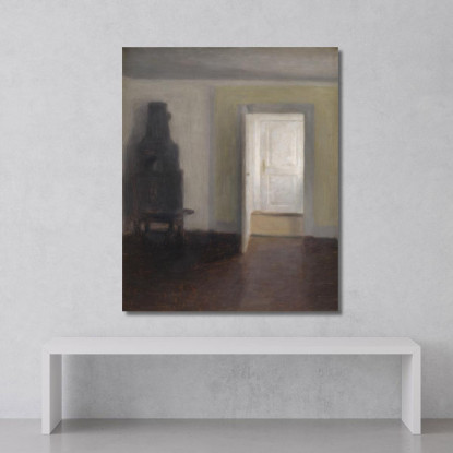 Interno. Una Vecchia Stufa Vilhelm Hammershøi vhm33 quadro stampato su tela