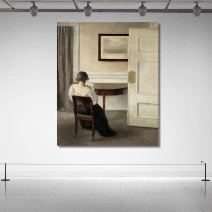 Interno Vilhelm Hammershøi vhm37 quadro stampato su tela