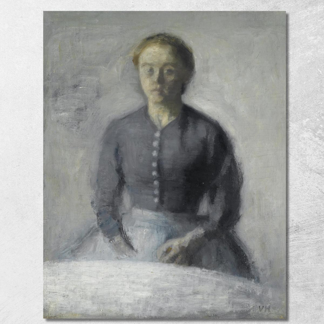 Ritratto Di Ida Vilhelm Hammershøi vhm48 quadro stampato su tela Ritratto Di Ida Vilhelm Hammershøi vhm48 quadro stampato su tela