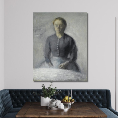 Ritratto Di Ida Vilhelm Hammershøi vhm48 quadro stampato su tela