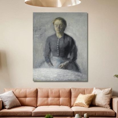 Ritratto Di Ida Vilhelm Hammershøi vhm48 quadro stampato su tela