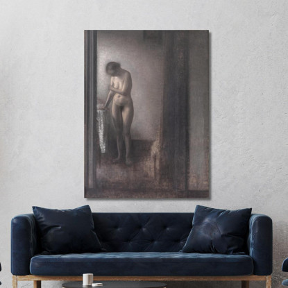 Nudo Femminile In Piedi Vilhelm Hammershøi vhm56 quadro stampato su tela