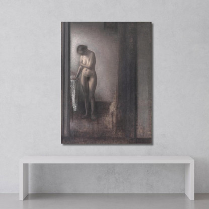 Nudo Femminile In Piedi Vilhelm Hammershøi vhm56 quadro stampato su tela