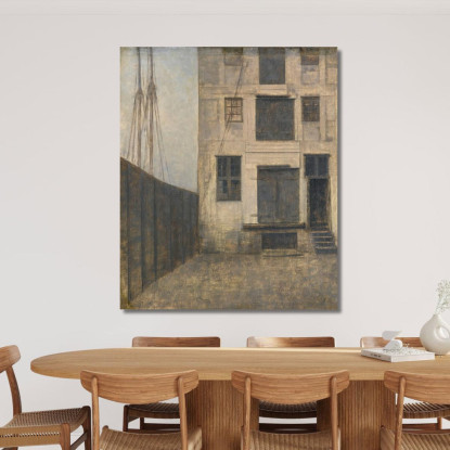 Il Vecchio Magazzino A Christianshavn Vilhelm Hammershøi vhm67 quadro stampato su tela