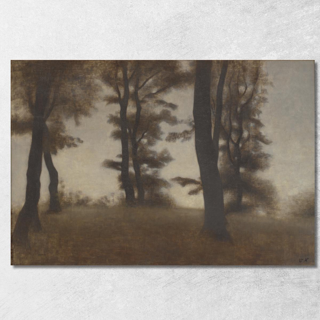 Tronchi D'Albero. Arresødal Vicino A Frederiksværk North Zealand Vilhelm Hammershøi vhm69 quadro stampato su tela Tronchi D'Albero. Arresødal Vicino A Frederiksværk North Zealand Vilhelm Hammershøi vhm69 quadro stampato su tela