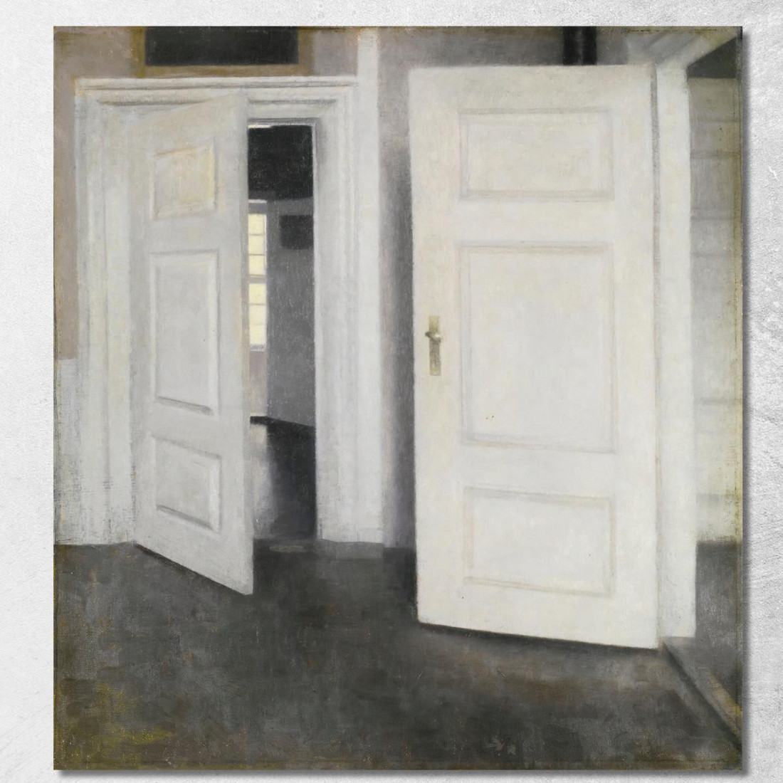 Porte Bianche Strandgade 30 Vilhelm Hammershøi vhm73 quadro stampato su tela Porte Bianche Strandgade 30 Vilhelm Hammershøi vhm73 quadro stampato su tela