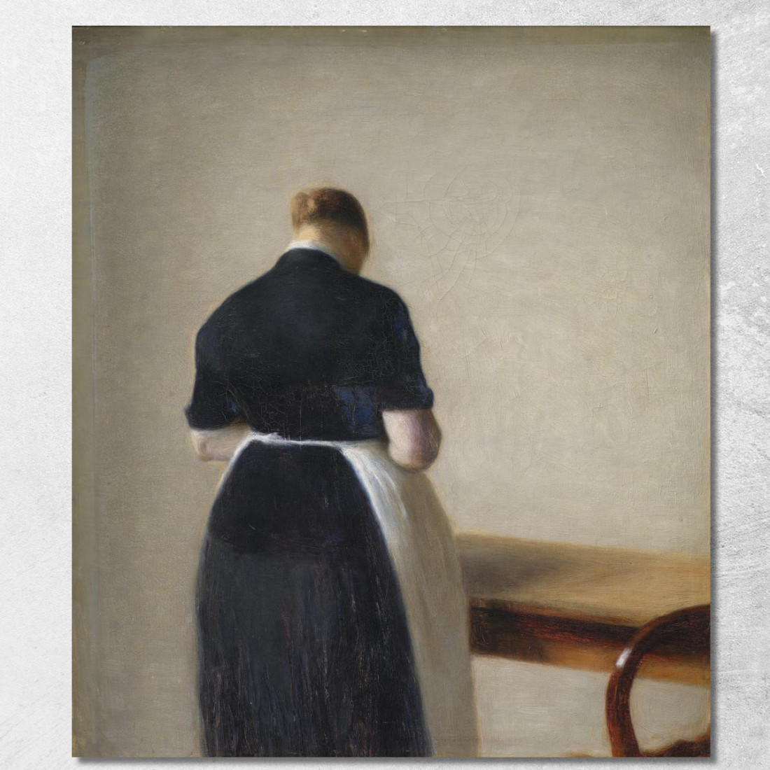Donna Vista Di Spalle Vilhelm Hammershøi vhm74 quadro stampato su tela Donna Vista Di Spalle Vilhelm Hammershøi vhm74 quadro stampato su tela