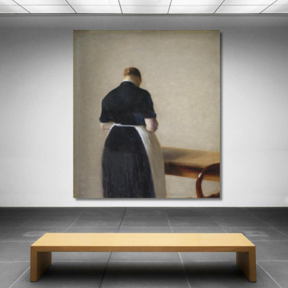 Donna Vista Di Spalle Vilhelm Hammershøi vhm74 quadro stampato su tela