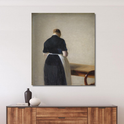 Donna Vista Di Spalle Vilhelm Hammershøi vhm74 quadro stampato su tela
