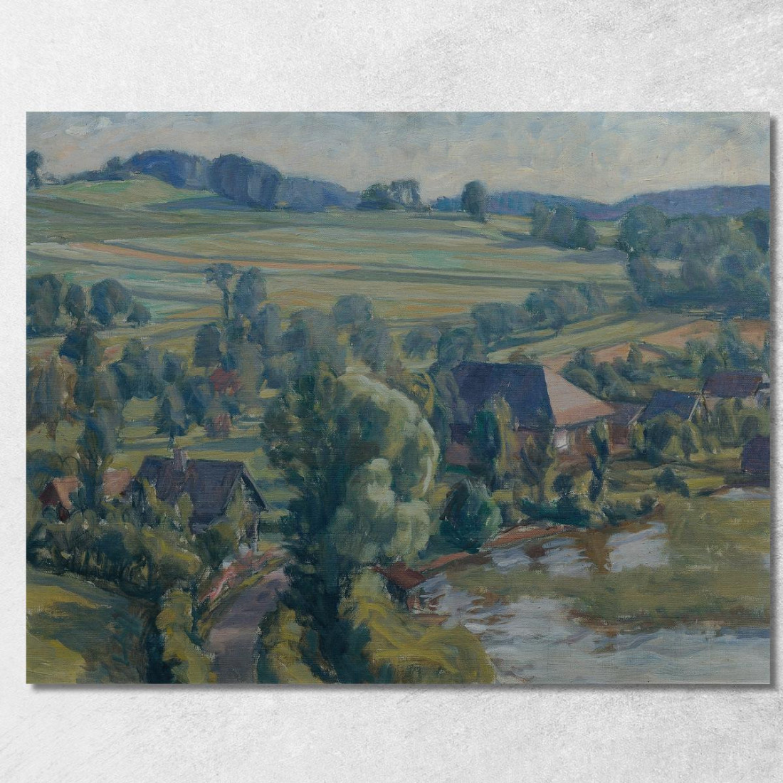 Paesaggio Dell'Attersee Presso Unterbuchberg Walther Gamerith wgm2 quadro stampato su tela Paesaggio Dell'Attersee Presso Unterbuchberg Walther Gamerith wgm2 quadro stampato su tela
