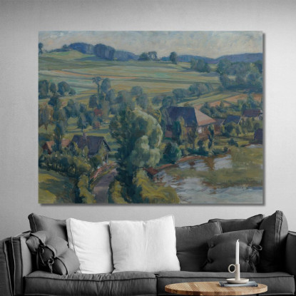 Paesaggio Dell'Attersee Presso Unterbuchberg Walther Gamerith wgm2 quadro stampato su tela