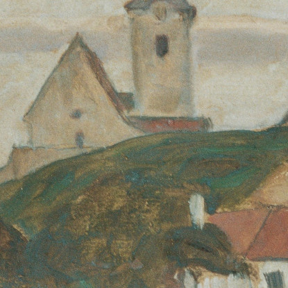 Paesaggio Con Chiesa E Villaggio 2 Walther Gamerith wgm17 quadro stampato su tela