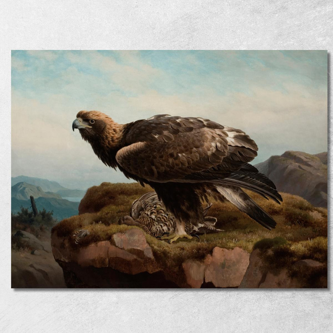 Aquila Reale Sul Ciglio Di Una Scogliera Ferdinand von Wright fvw9 quadro stampato su tela Aquila Reale Sul Ciglio Di Una Scogliera Ferdinand von Wright fvw9 quadro stampato su tela