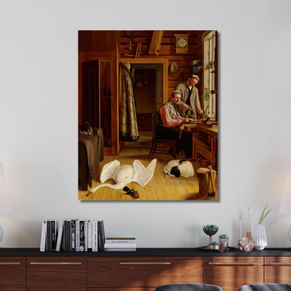 Interno Del Laboratorio Di Marieberg Ferdinand von Wright fvw14 quadro stampato su tela