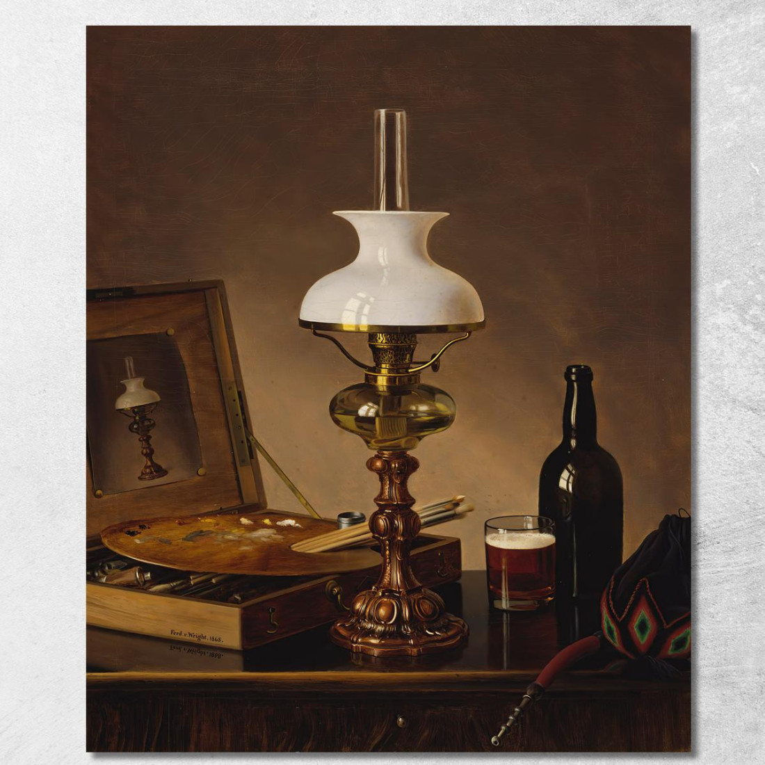 Natura Morta Nell'Atelier Ferdinand von Wright fvw26 quadro stampato su tela Natura Morta Nell'Atelier Ferdinand von Wright fvw26 quadro stampato su tela