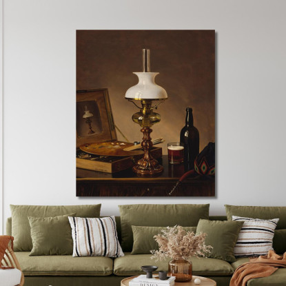 Natura Morta Nell'Atelier Ferdinand von Wright fvw26 quadro stampato su tela