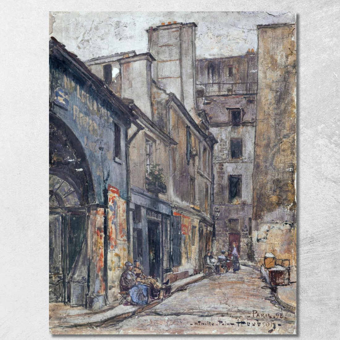 Rue Taille-Pain Frédéric Houbron fhb17 quadro stampato su tela Rue Taille-Pain Frédéric Houbron fhb17 quadro stampato su tela