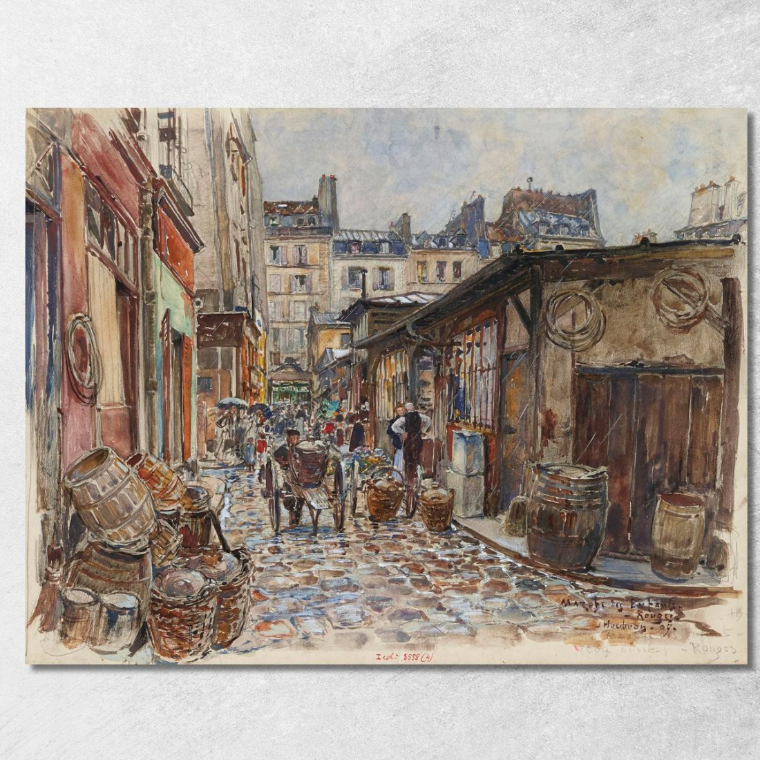 Il Marché Des Enfants-Rouges Lato Ovest Sotto La Pioggia Nel 1907 3° Arrondissement Frédéric Houbron fhb23 quadro stampato su t Il Marché Des Enfants-Rouges Lato Ovest Sotto La Pioggia Nel 1907 3° Arrondissement Frédéric Houbron fhb23 quadro stampato su t