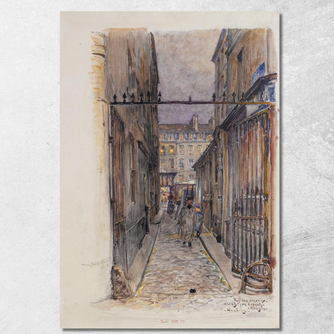 Rue Des Oiseaux Marché Des Enfants-Rouges Di Sera 3° Arrondissement Frédéric Houbron fhb35 quadro stampato su tela Rue Des Oiseaux Marché Des Enfants-Rouges Di Sera 3° Arrondissement Frédéric Houbron fhb35 quadro stampato su tela