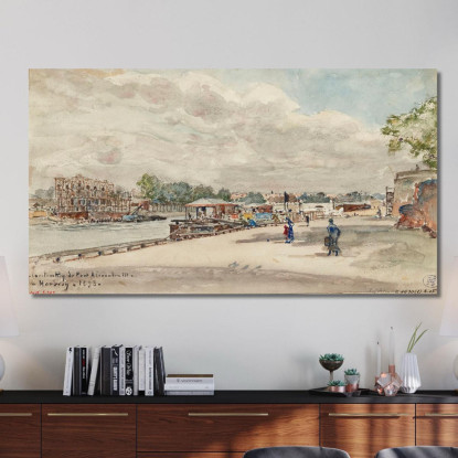 Lavori Di Costruzione Del Pont Alexandre Iii Cour De La Reine Visti Dal Quai D'Orsay Frédéric Houbron fhb38 quadro stampato su