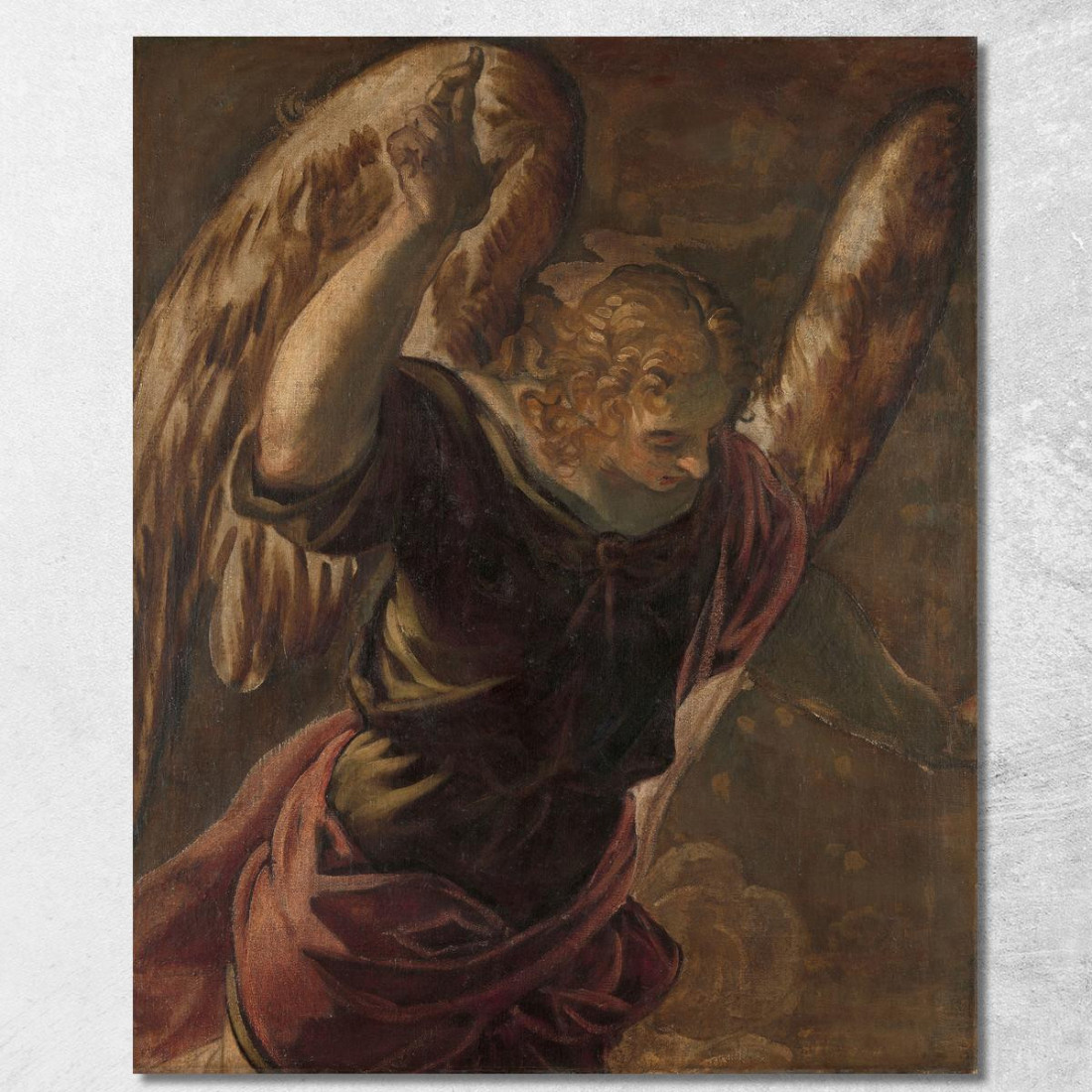 Angelo Dell'Annunciazione Alla Vergine Jacopo Tintoretto jtn2 quadro stampato su tela Angelo Dell'Annunciazione Alla Vergine Jacopo Tintoretto jtn2 quadro stampato su tela