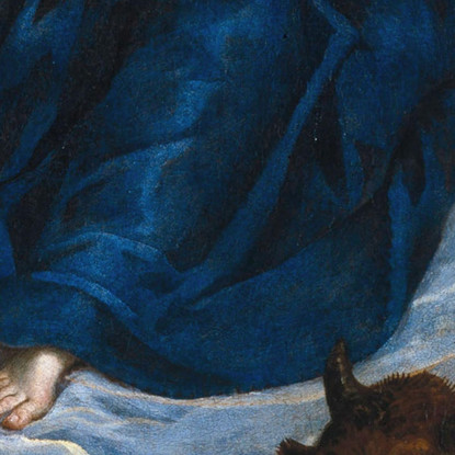 Maria Col Bambino Venerata Da San Marco E San Luca Jacopo Tintoretto jtn12 quadro stampato su tela