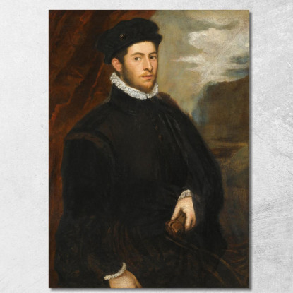 Ritratto Di Un Nobiluomo Jacopo Tintoretto jtn24 quadro stampato su tela