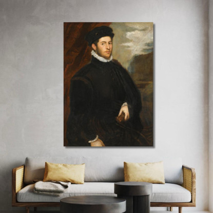 Ritratto Di Un Nobiluomo Jacopo Tintoretto jtn24 quadro stampato su tela