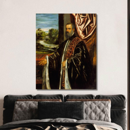 Ritratto Di Marino Grimani Jacopo Tintoretto jtn29 quadro stampato su tela