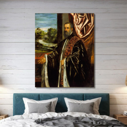 Ritratto Di Marino Grimani Jacopo Tintoretto jtn29 quadro stampato su tela