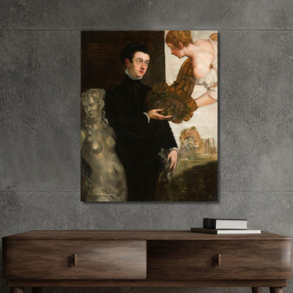 Ritratto Di Ottavio Strada Jacopo Tintoretto jtn31 quadro stampato su tela