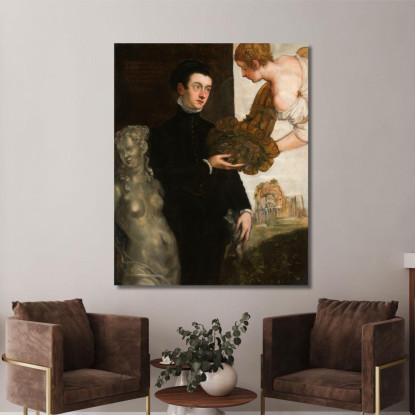 Ritratto Di Ottavio Strada Jacopo Tintoretto jtn31 quadro stampato su tela