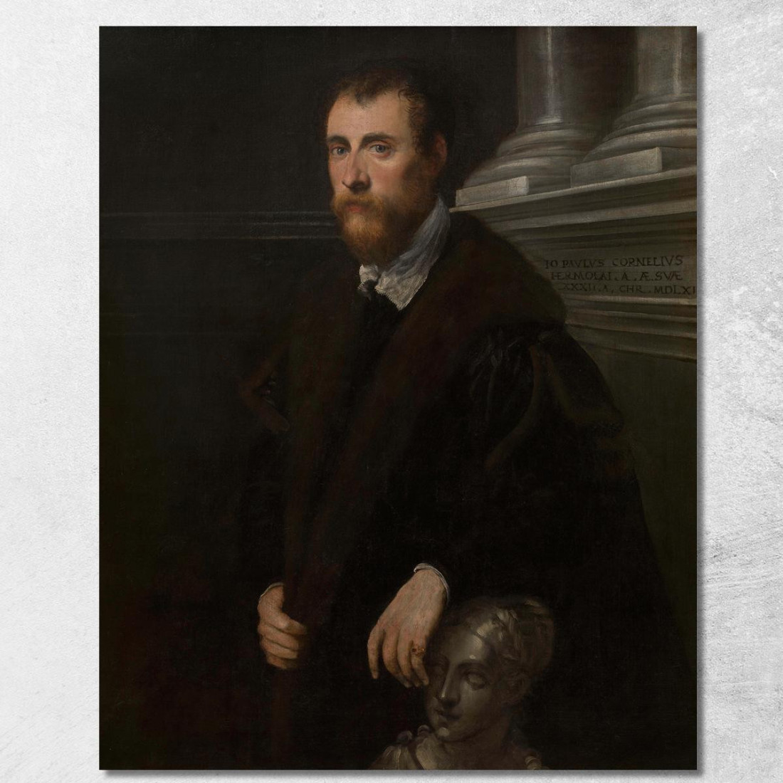 Ritratto Dell'Umanista Giovanni Paolo Cornaro Jacopo Tintoretto jtn32 quadro stampato su tela Ritratto Dell'Umanista Giovanni Paolo Cornaro Jacopo Tintoretto jtn32 quadro stampato su tela