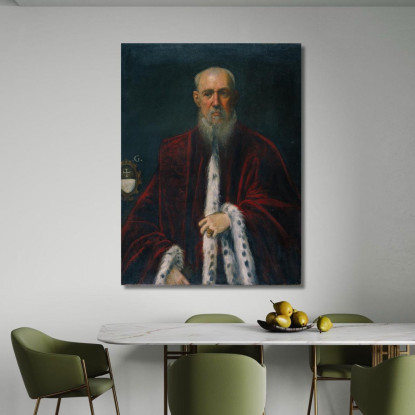 Ritratto Del Procuratore Alessandro Gritti Jacopo Tintoretto jtn33 quadro stampato su tela