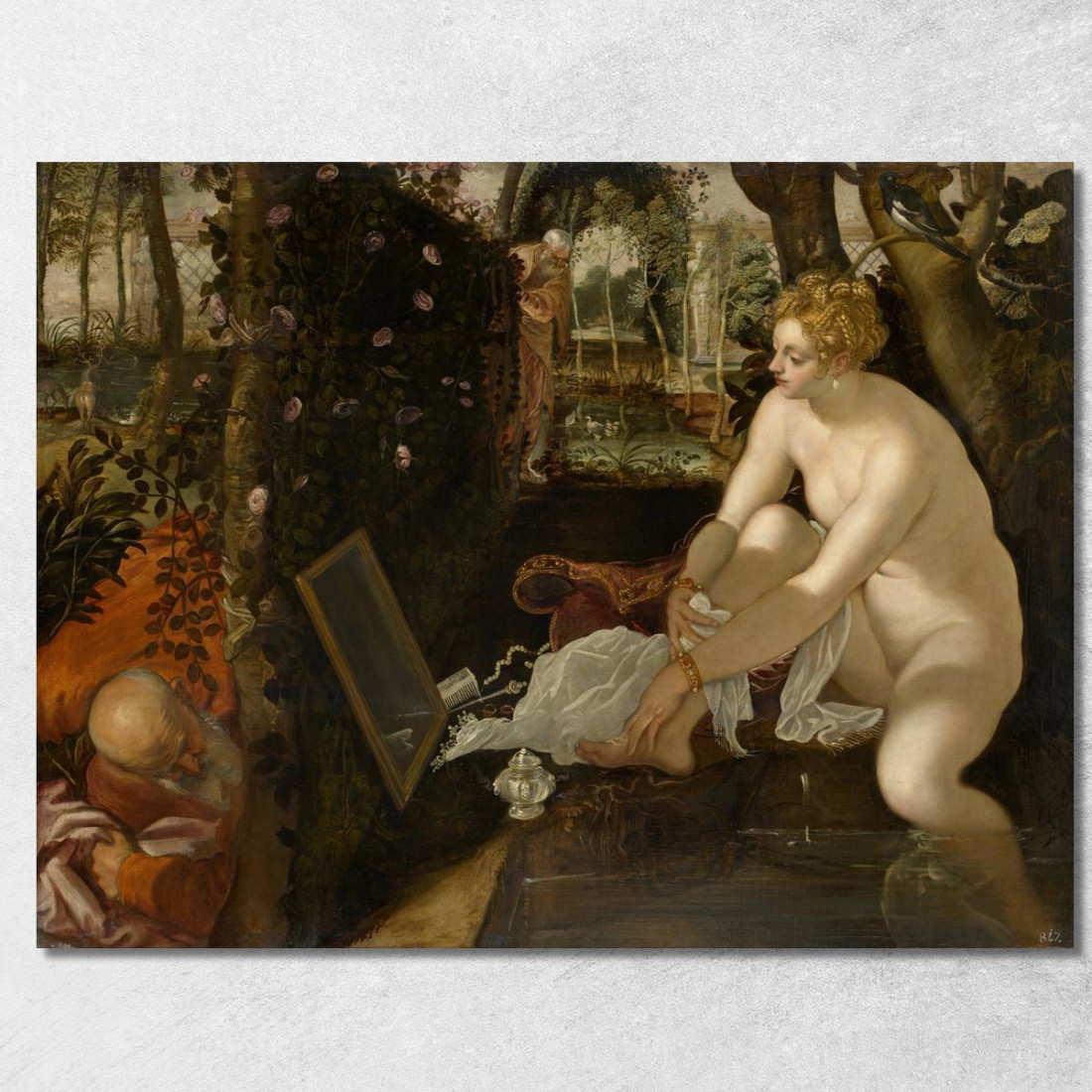 Susanna E I Vecchioni Jacopo Tintoretto jtn35 quadro stampato su tela Susanna E I Vecchioni Jacopo Tintoretto jtn35 quadro stampato su tela