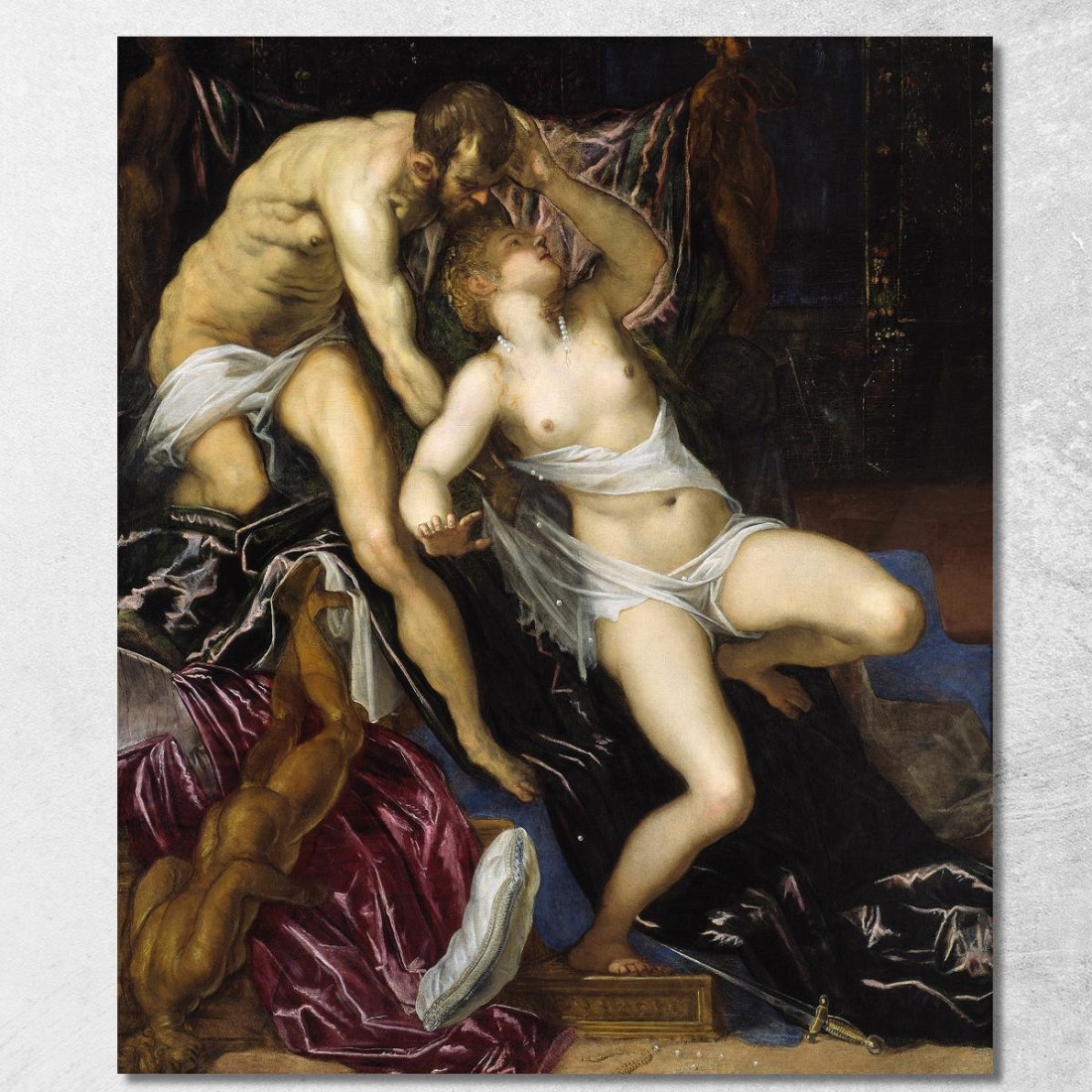 Tarquinio E Lucrezia Jacopo Tintoretto jtn36 quadro stampato su tela Tarquinio E Lucrezia Jacopo Tintoretto jtn36 quadro stampato su tela