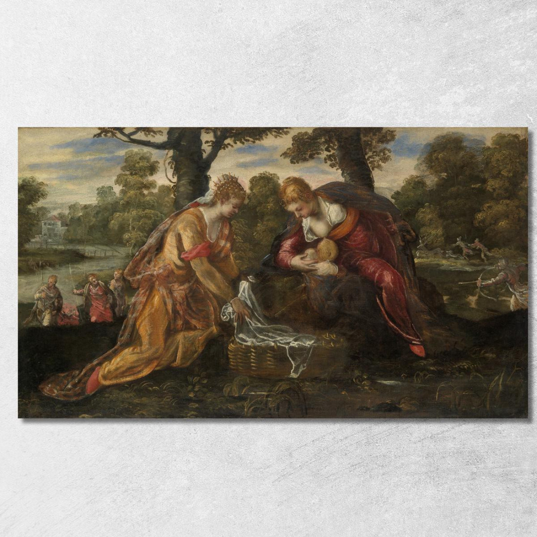 Il Ritrovamento Di Mosè Jacopo Tintoretto jtn40 quadro stampato su tela Il Ritrovamento Di Mosè Jacopo Tintoretto jtn40 quadro stampato su tela