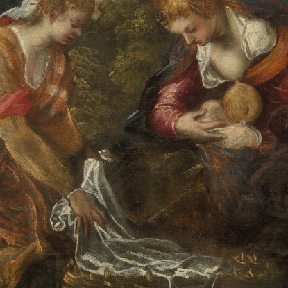Il Ritrovamento Di Mosè Jacopo Tintoretto jtn40 quadro stampato su tela